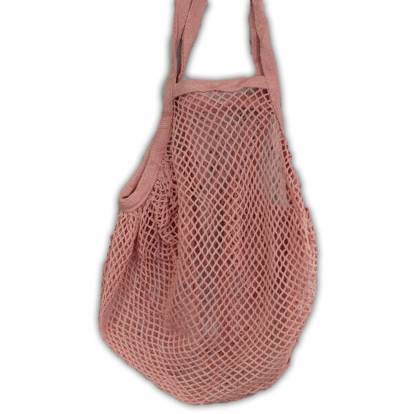 Pure Cotton Mesh Bag - Rose - Image 5