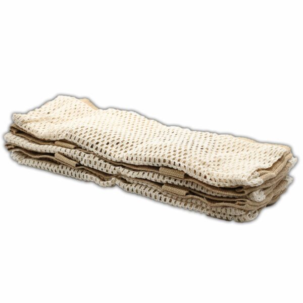 Pure Soft Jute and Cotton Mesh Bag - Natural - Image 2
