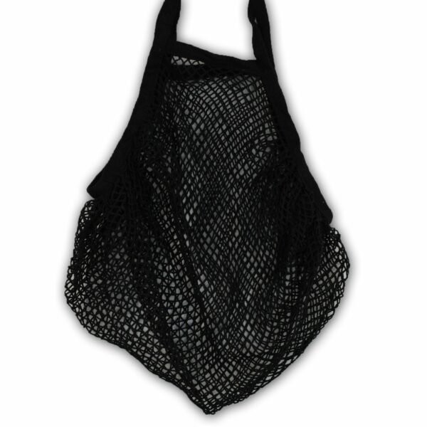 Pure Cotton Mesh Bag - Black - Image 4