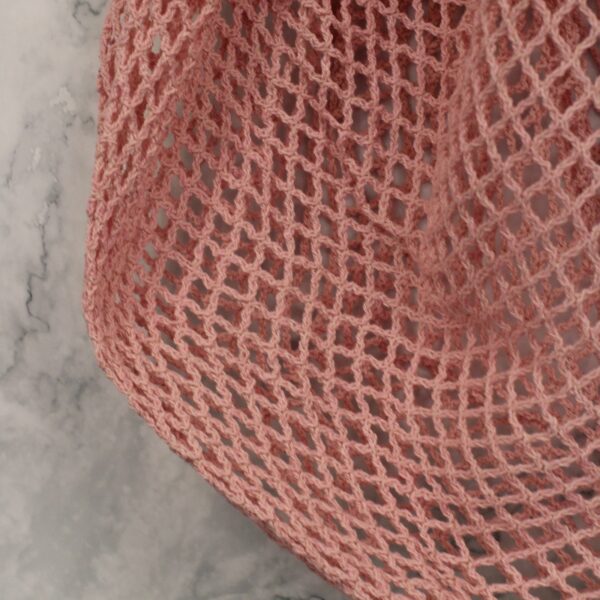 Pure Cotton Mesh Bag - Rose - Image 3