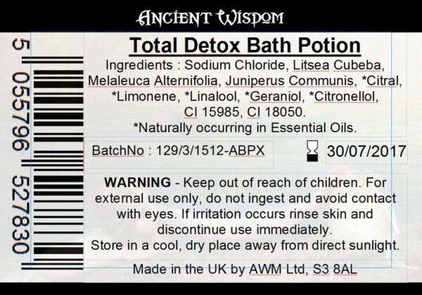 Bag Labels for Total Detox  (4 sheets of 18) - Image 2
