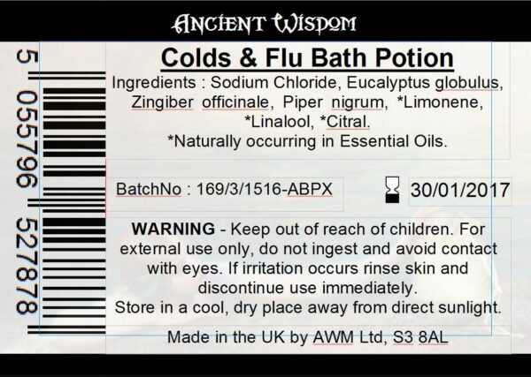 Bag Labels for Colds & Flu  (4 sheets of 18) - Image 2