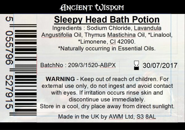 Bag Labels for Sleepy Head  (4 sheets of 18) - Image 2
