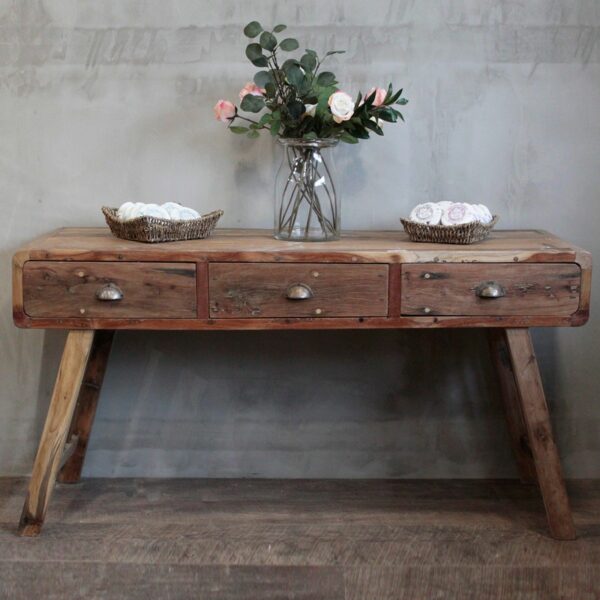 Console Table - Recycled Wood - 150x50x80cm - Image 3
