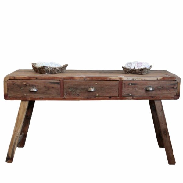 Console Table - Recycled Wood - 150x50x80cm - Image 5