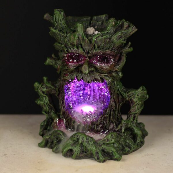 Crystal Green Man LED Backflow Incense Burner - Image 3