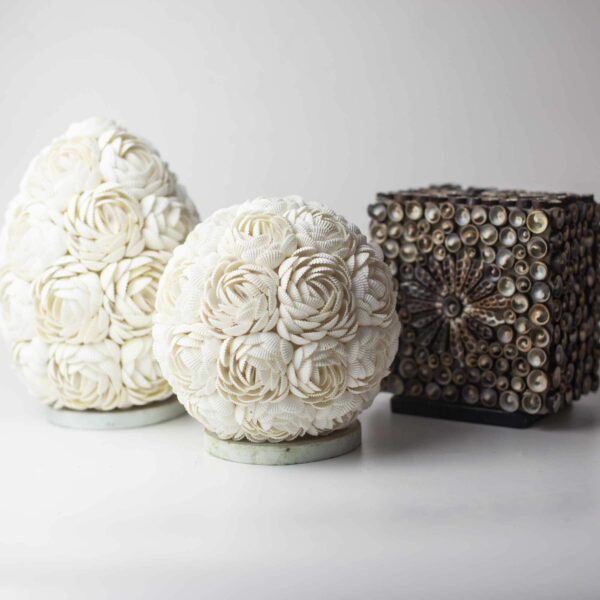 Boho Sea Shell Lamp - Rose Oval - 15cm - Image 3