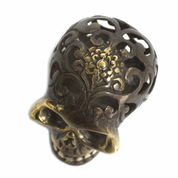 Vintage Brass Skull - Med - Image 5