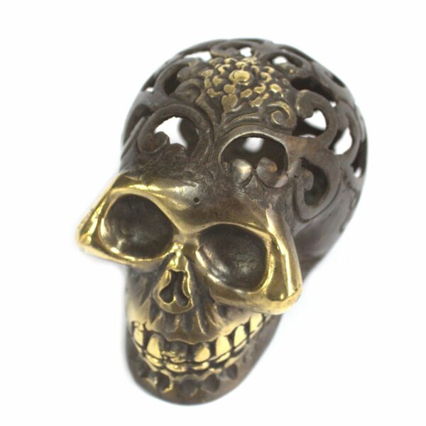 Vintage Brass Skull - Med - Image 6