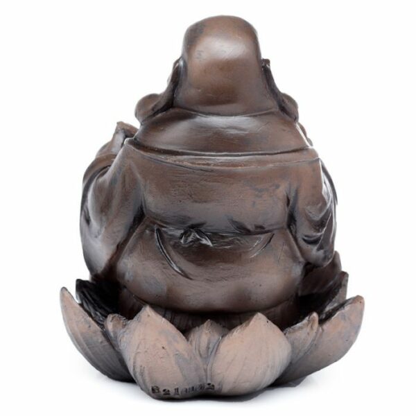 Wood Effect Lucky Buddha Backflow Incense Burner - Image 3
