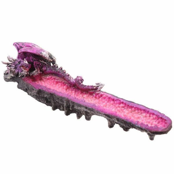 Geode Crystal Dragon Outcrop Incense Ashcatcher - Image 3
