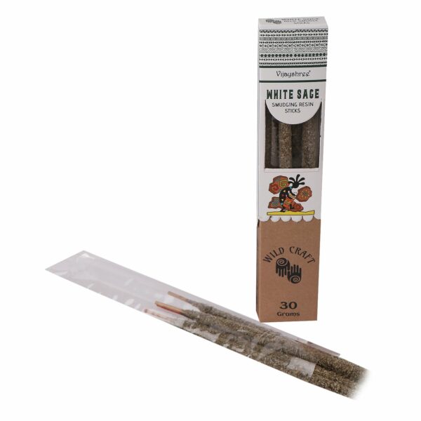 30g Golden White Sage Smudging Resin Sticks - Image 3