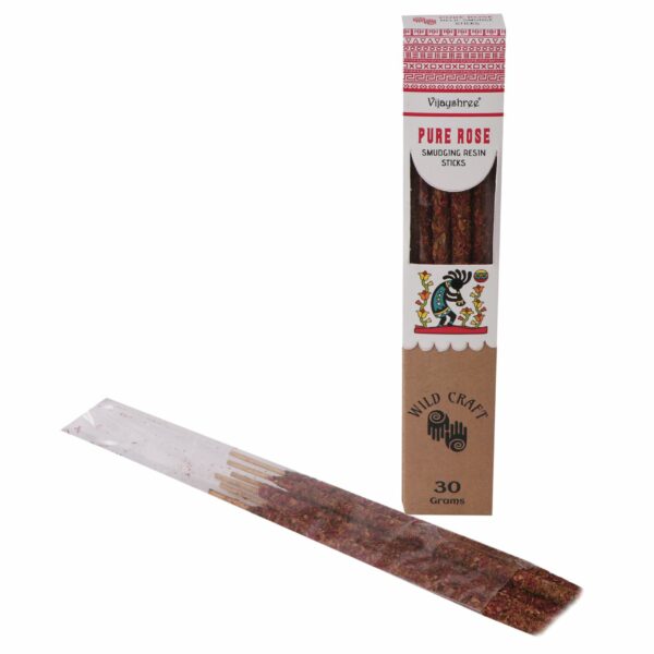 30g Golden Pure Rose Smudging Resin Sticks - Image 2