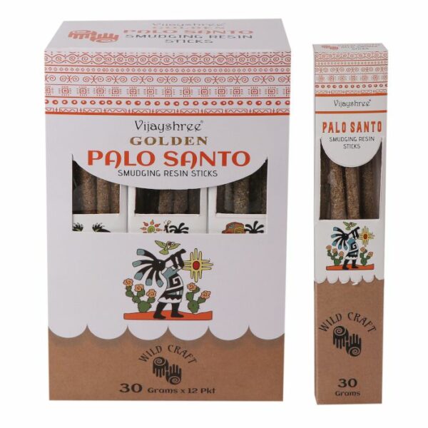 30g Golden Palo Santo Smudging Resin Sticks - Image 4