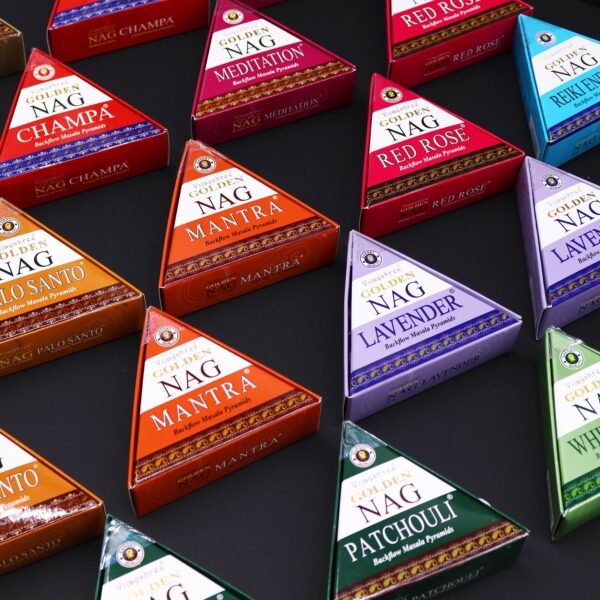 42g Jumbo Golden Nag - Lavender Backflow Incense Cones - Image 2