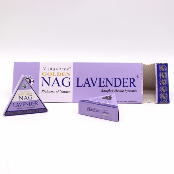 42g Jumbo Golden Nag - Lavender Backflow Incense Cones - Image 4