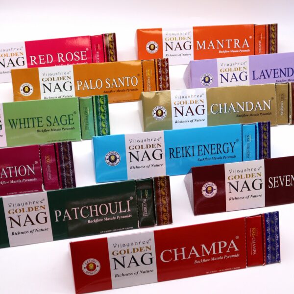 42g Jumbo Golden Nag - Red Rose Backflow Incense Cones - Image 3