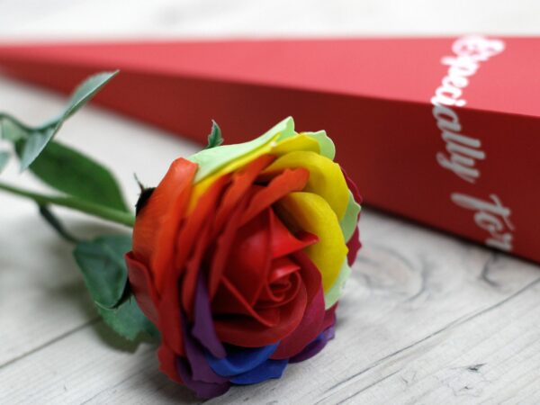 Luxury Soap Flower - Rainbow - Image 4