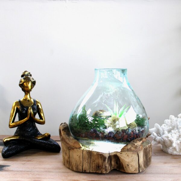 Molten Glass Large Fish Tank 3.7 litre (with light cavity)- 30cm - Image 8