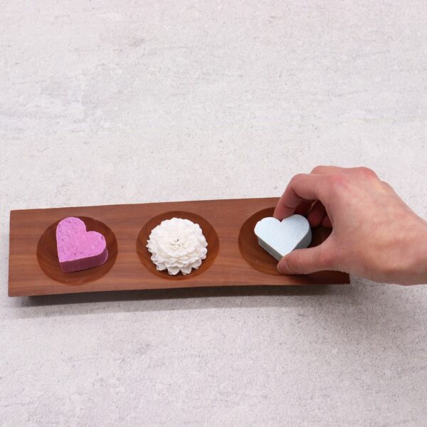 Three Bay Mahogany Soap Dish - Image 4