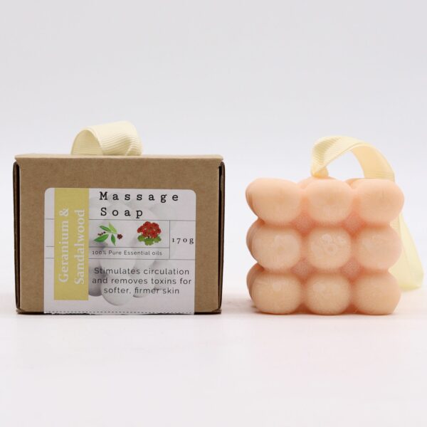 Boxed Single Massage Soaps - Geranium & Sandalwood - Image 5