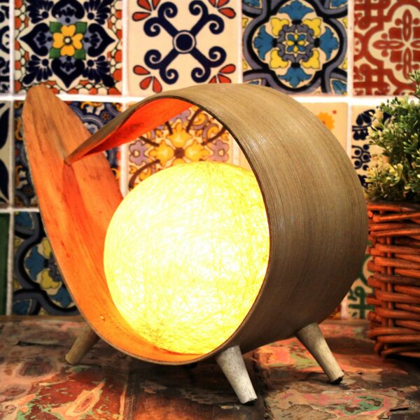 Natural Coconut Lamp - Natural Wrapover - Image 2