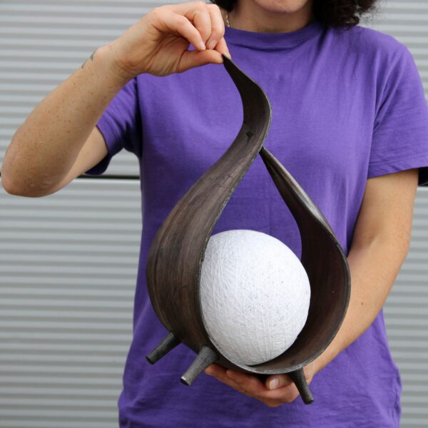 Natural Coconut Lamp - Chocolate Wrapover Twist - Image 3