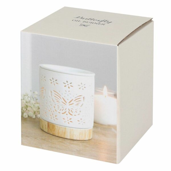 Matte Ceramic Butterfly Oil Burner - Image 2
