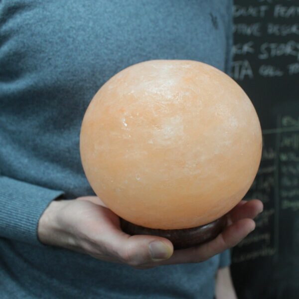 Salt Lamp Ball - Big Wooden Base - Image 3