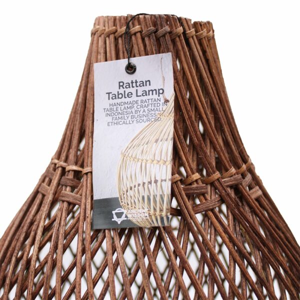 Rattan Table Lamps - Dark Brown - Image 2
