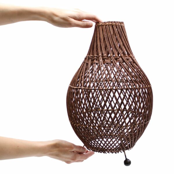 Rattan Table Lamps - Dark Brown - Image 4