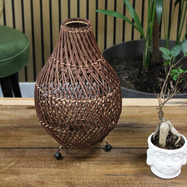 Rattan Table Lamps - Dark Brown - Image 5