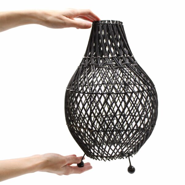 Rattan Table Lamps - Black - Image 4