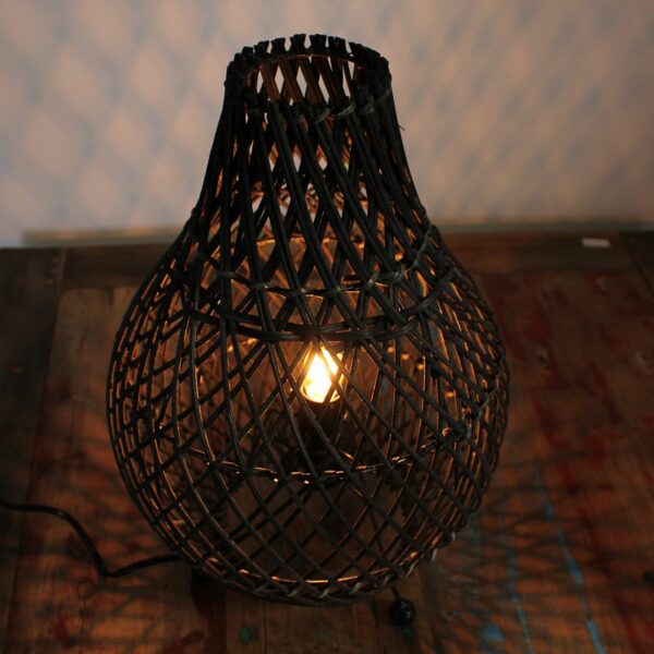Rattan Table Lamps - Black - Image 6