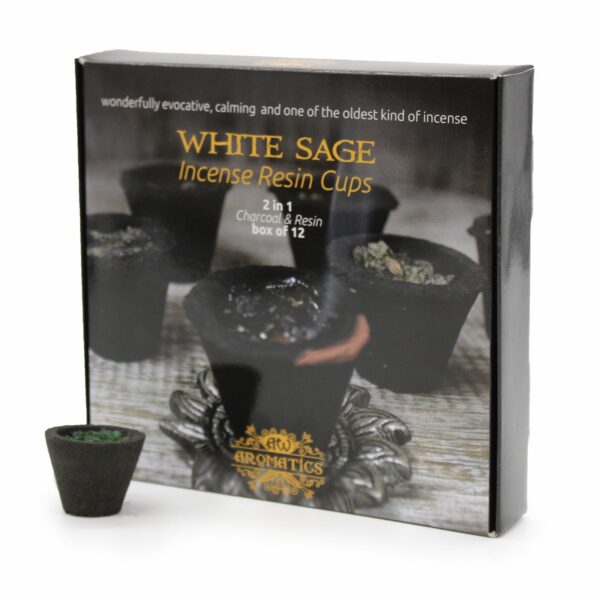 Box of 12 Resin Cups - White Sage - Image 5