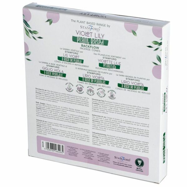 Plant Based Backflow Incense Cones - Violet Lilly - Image 3