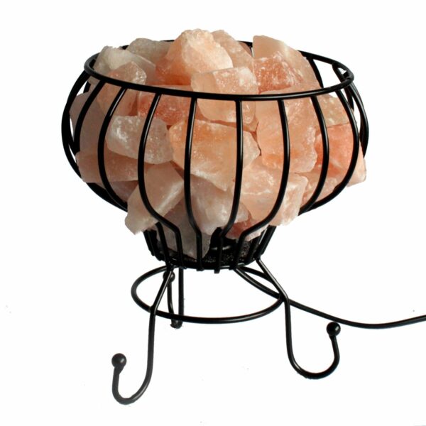 Low Salt Rock Brazier, Pink Salt Chunks, Cable & Bulb - Image 2