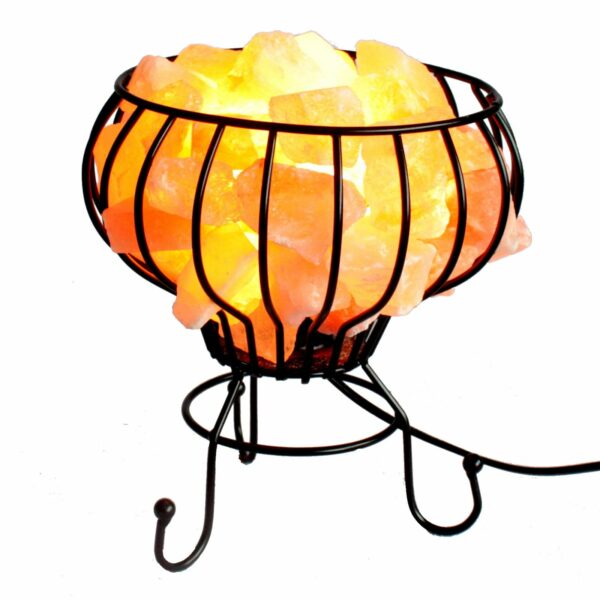 Low Salt Rock Brazier, Pink Salt Chunks, Cable & Bulb - Image 3