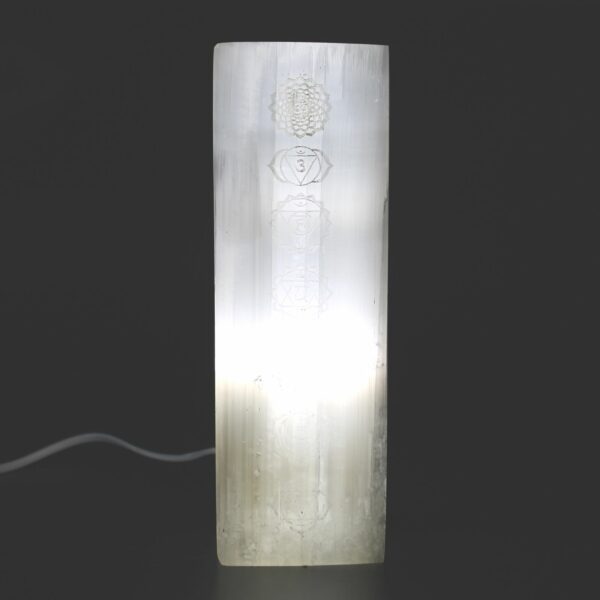 Selenite Block Lamp 25cm - Chakra Lamp - Image 2