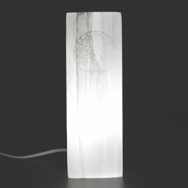 Selenite Block Lamp 25cm - Tree of Life - Image 2