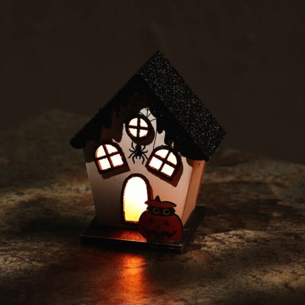 Spooky Spider House Halloween LED Decoration - Image 2