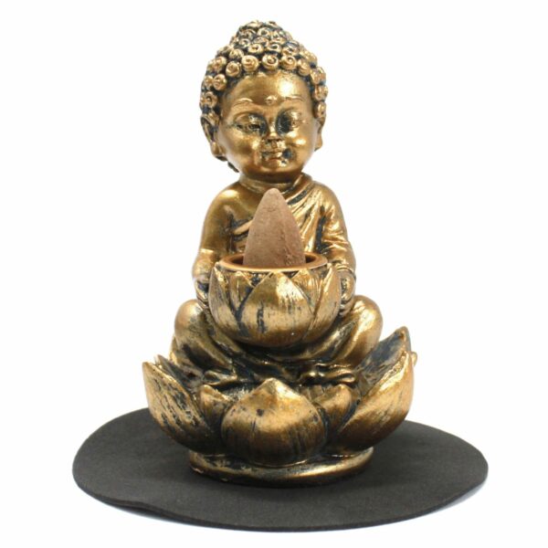 Buddha and Lotus Backflow Incense Burner - Image 3