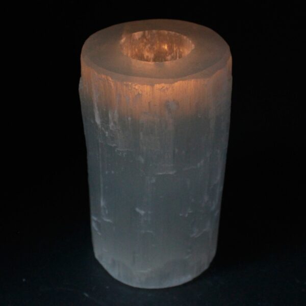 Selenite Cylinder Candle Holder - 15 cm - Image 2