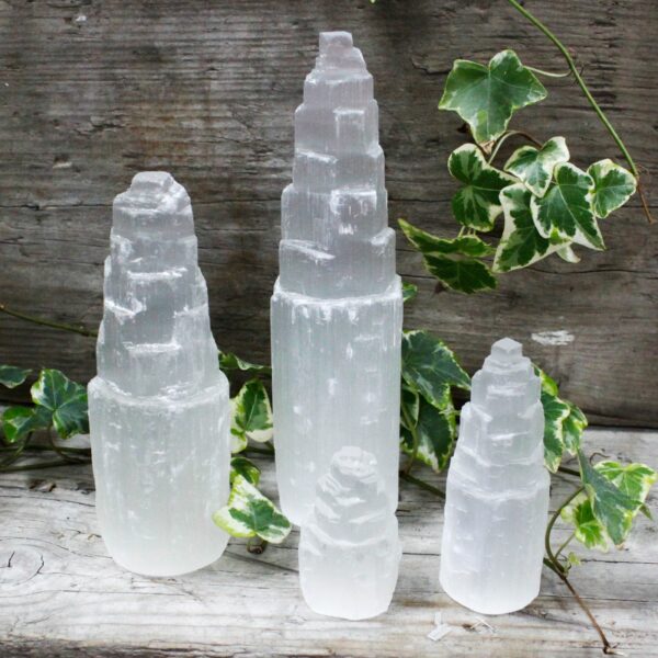 Natural Selenite Tower - 10 cm - Image 4