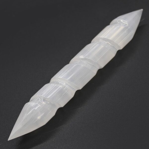 Selenite Spiral Wands - 16 cm (Point Both Ends) - Image 3