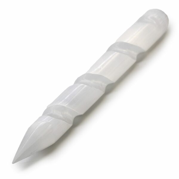 Selenite Spiral Wands - 16 cm (Point One Ends) - Image 2