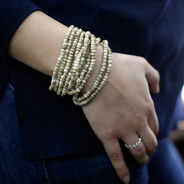 Multi-Bead Bangle Wooden Clasp - Assorted Colours - Image 5