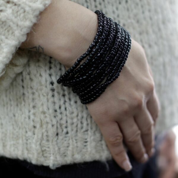 Multi-Bead Bangle Wooden Clasp - Assorted Colours - Image 6