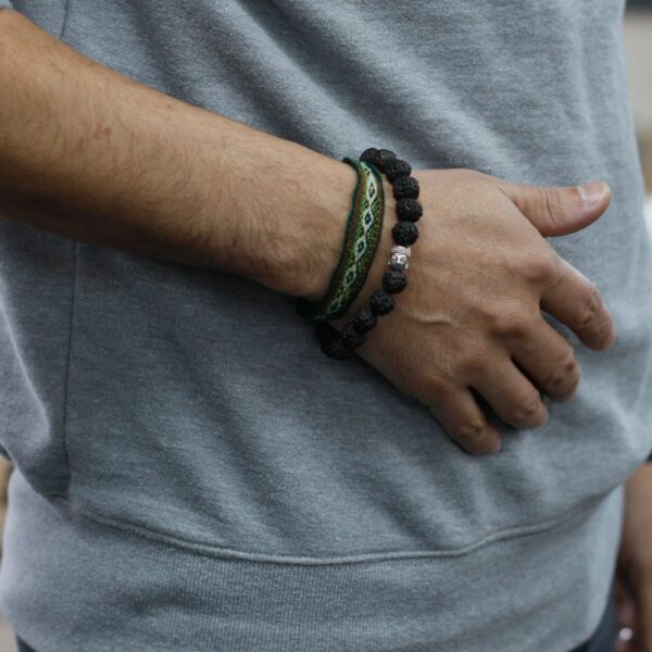 Rudraksha Buddah Bangle Mala - Dark - Image 7
