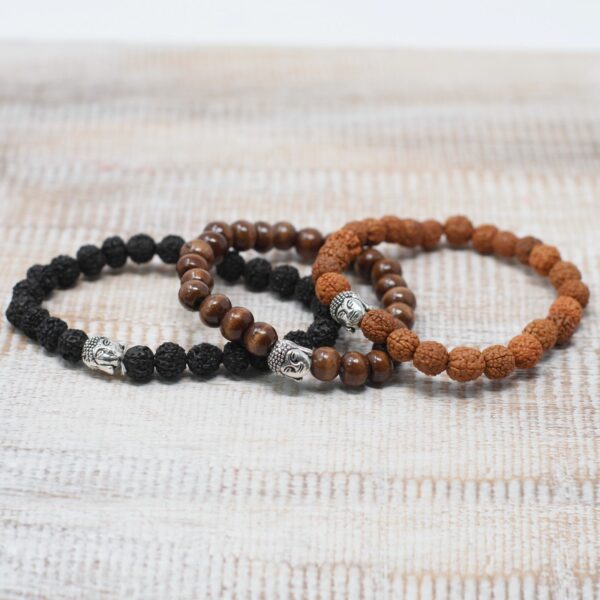 Brown Beads & Buddah Bangle - Image 2